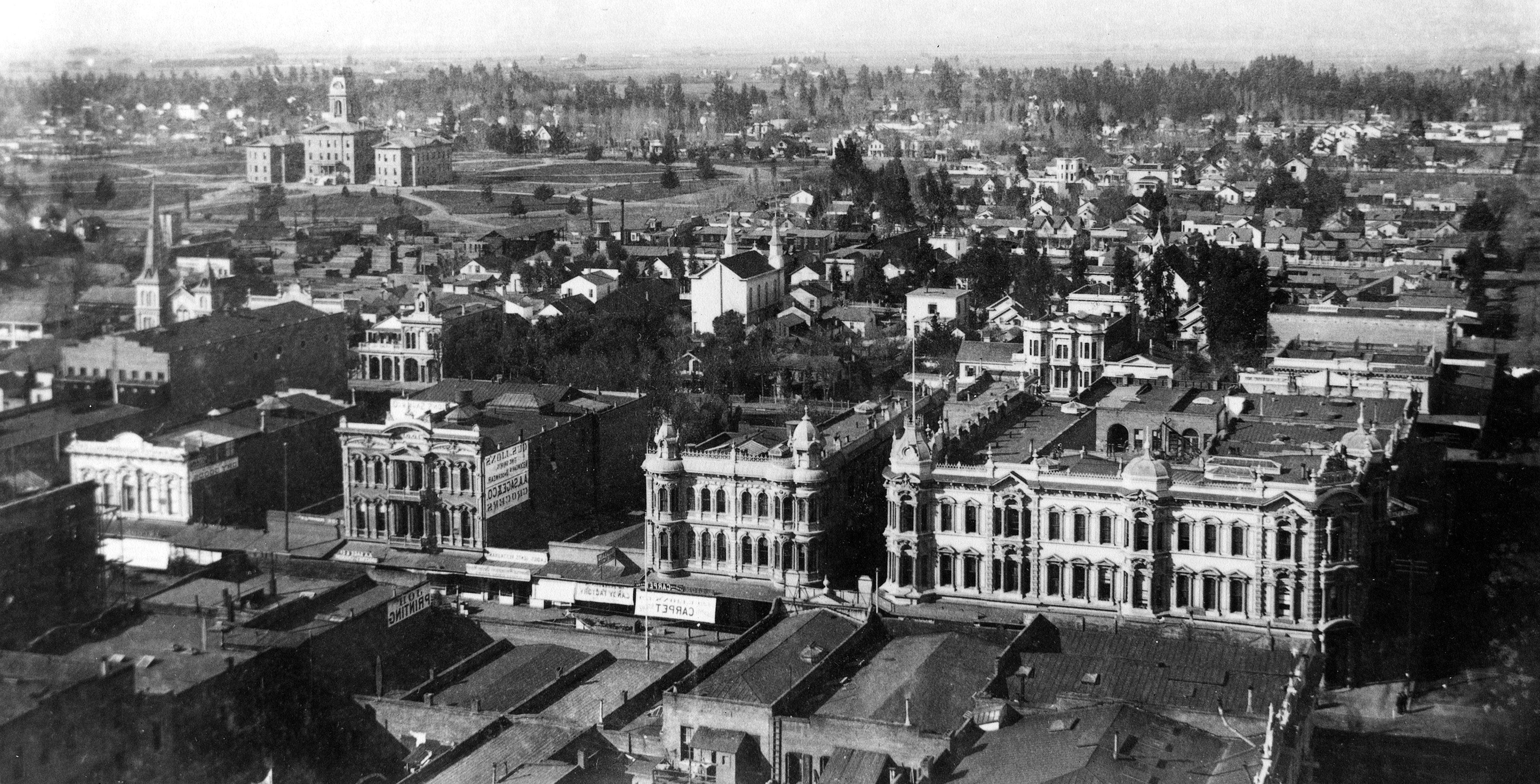 Aerial view of San Jose State in 1892.