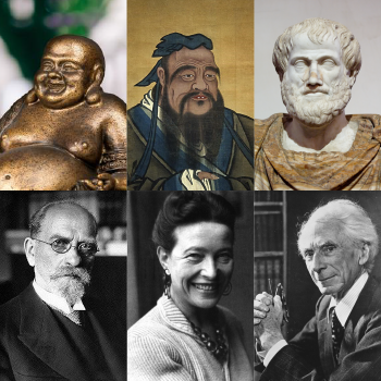 Aristotle, Confucius, Buddha, Edmund Hussel, Simone de Beauvoir, Bertrand Husserl